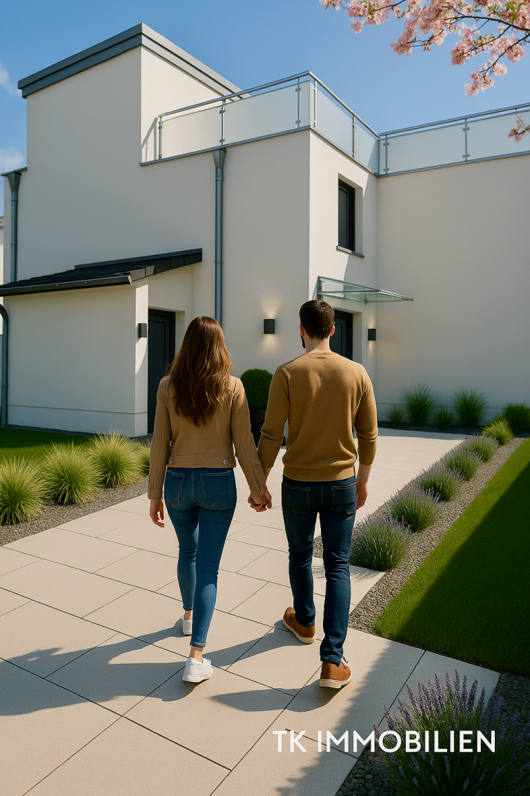 Hausansicht Braunschweig Einfamilienhaus Modernes Wohnen mit Dachterrasse im ruhigen Hinterhof des �stlichen Ringgebiets